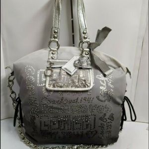 Coach Poppy Lt Ed Ombré Rhinestone XL shoulder bag